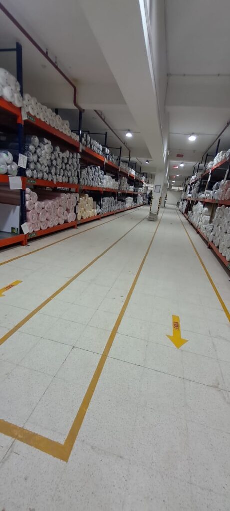 fabrics stock godown